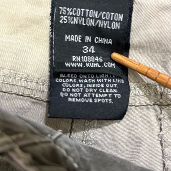 Kuhl Ramblr Cargo Shorts Vintage Patina Dye Grayish Brown Hiking Size 34 X 10" - Picture 8 of 14